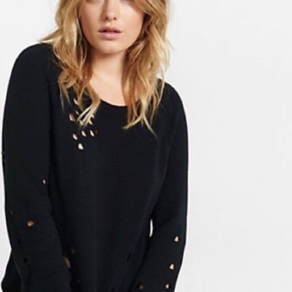 Distressed sweater